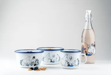 Blueberries emaljekrus 37 cl - Hvid - Muurla