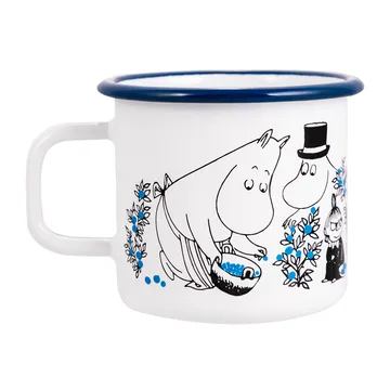 Blueberries emaljekrus 37 cl - Hvid - Muurla