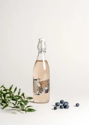 Blueberries glasflaske 0,5 L - Transparent - Muurla