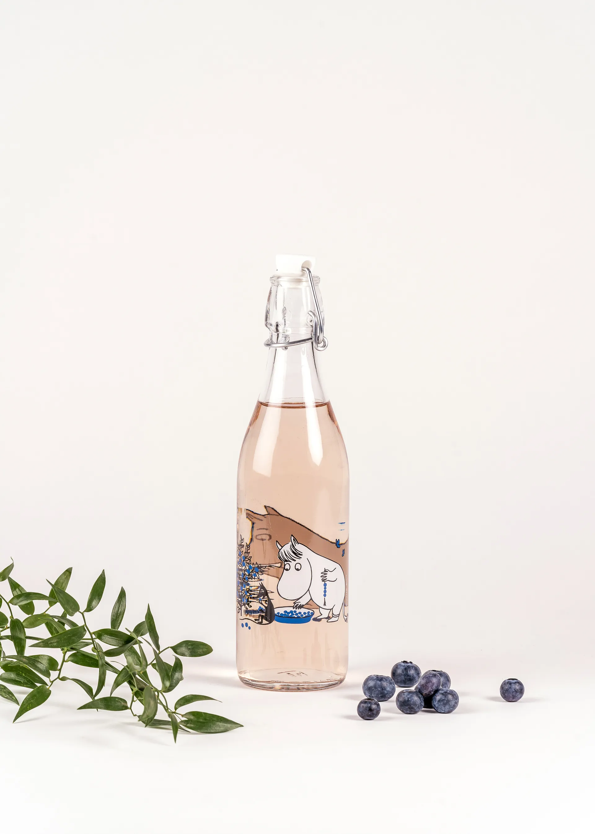 Blueberries glasflaske 0,5 L, Transparent Muurla