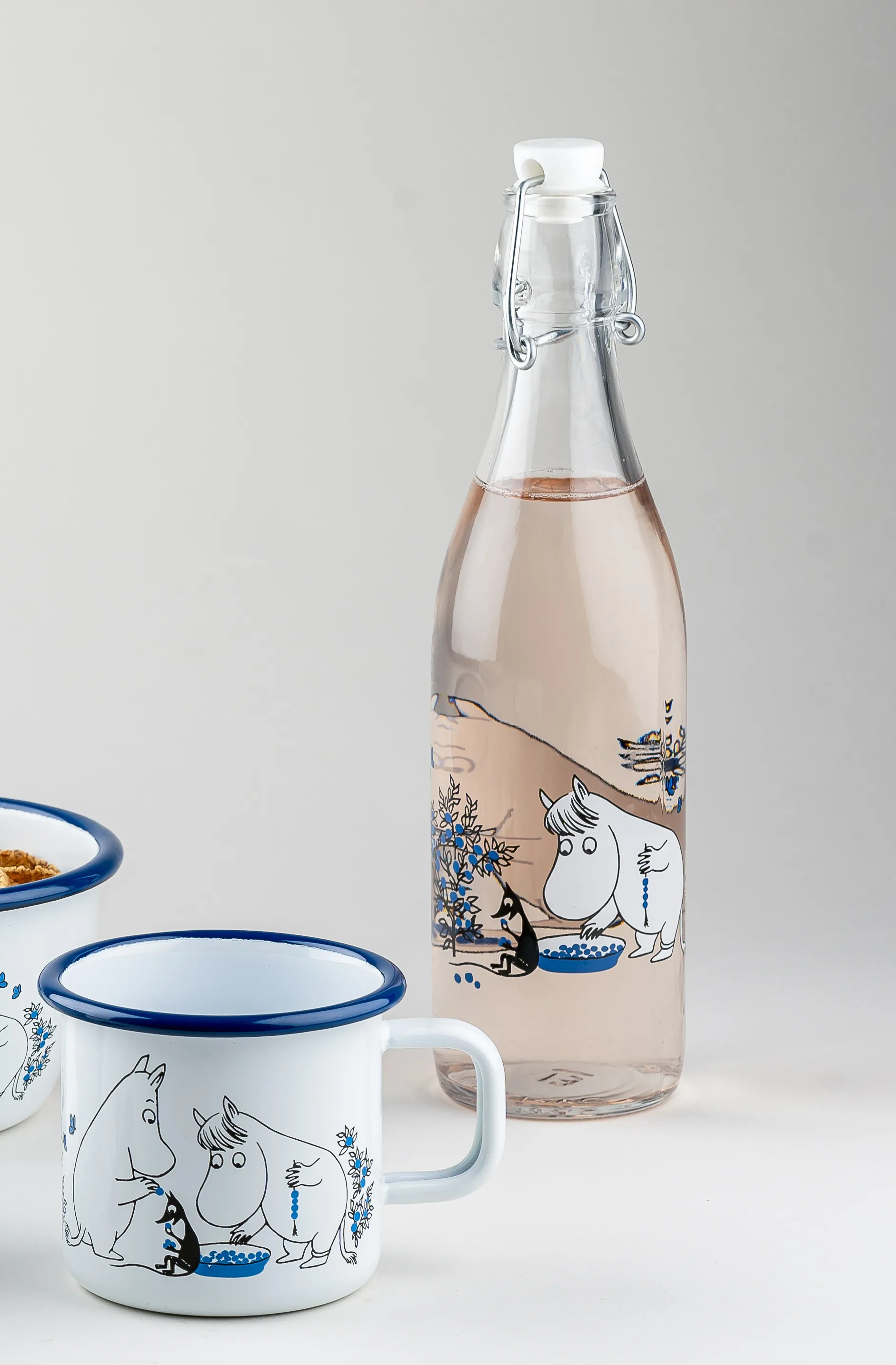 Blueberries glasflaske 0,5 L, Transparent Muurla