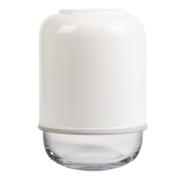 Capsule justerbar vase 18-28 cm - Hvid/Klar - Muurla