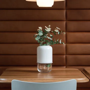 Capsule justerbar vase 18-28 cm - Hvid/Klar - Muurla
