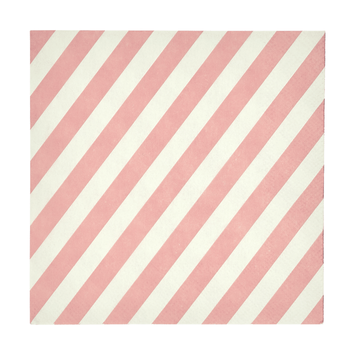 Check & Stripes papirserviet 25x25 cm 20-pak - Beige - Muurla