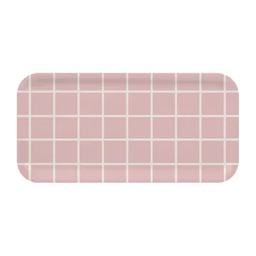 Checks & Stripes bakke 13x27 cm - Lyserød/Hvid - Muurla
