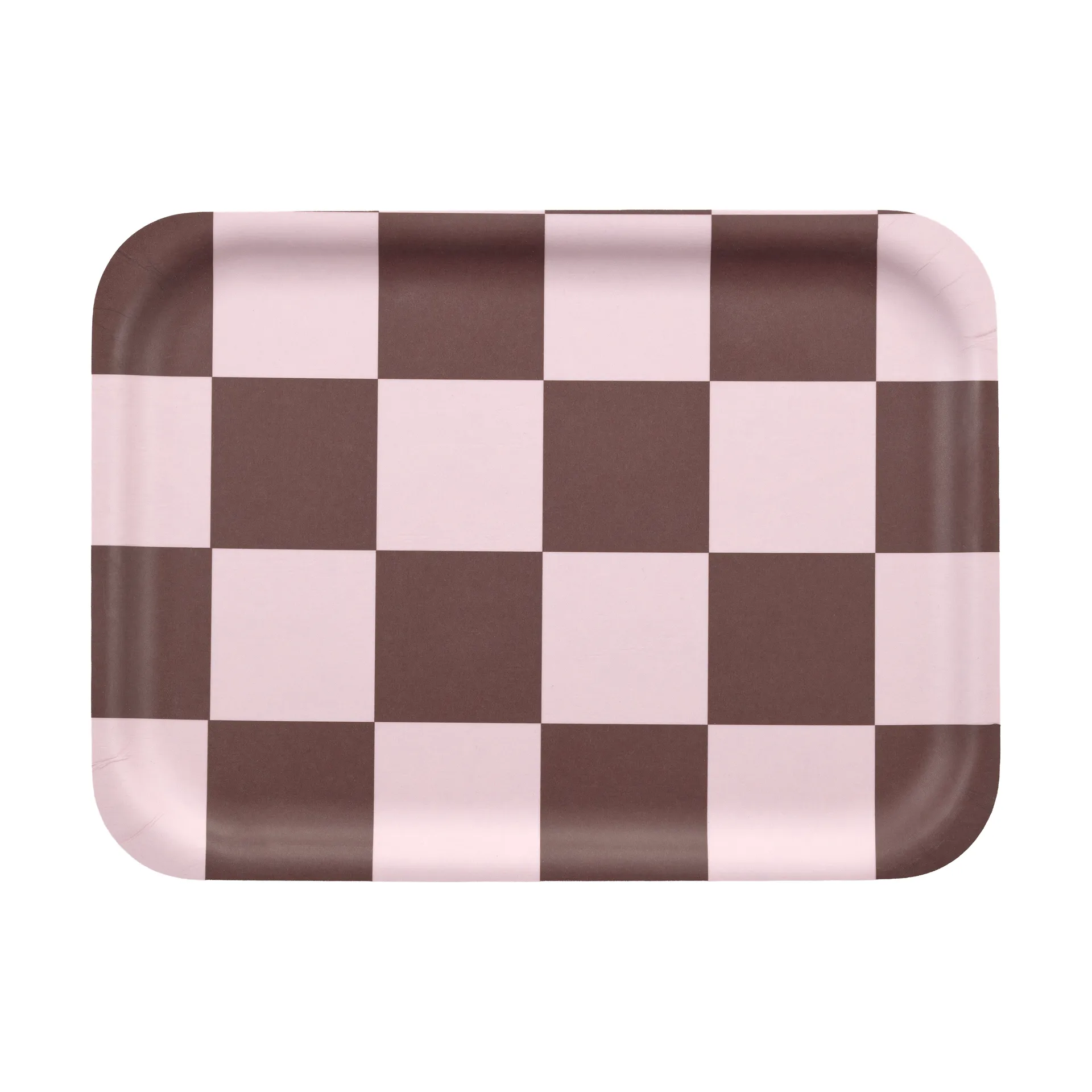 Muurla Checks & Stripes bakke 20x27 cm Brown-pink