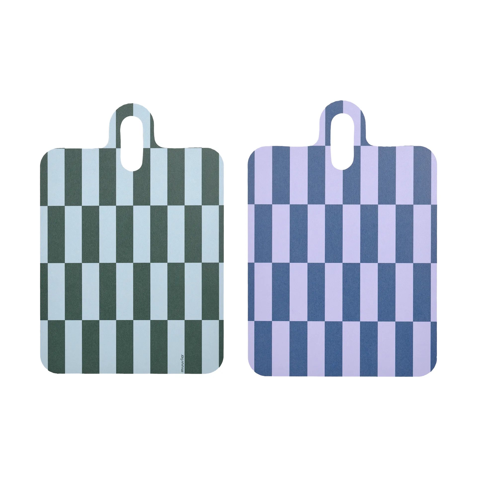 Muurla Checks & Stripes bakke 21x31 cm Lilac-blue-green