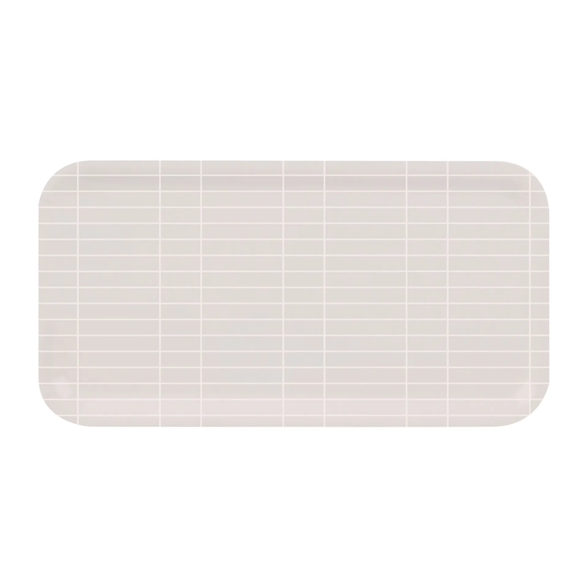 Checks & Stripes bakke 22x43 cm, Beige/Hvid Muurla