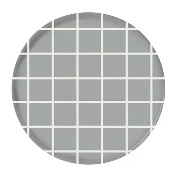 Checks & Stripes bakke Ø35 cm - Grå/Hvid - Muurla