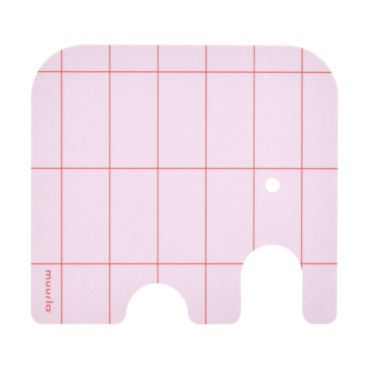 Elephant glasunderlag 11x10 cm - Pink - Muurla