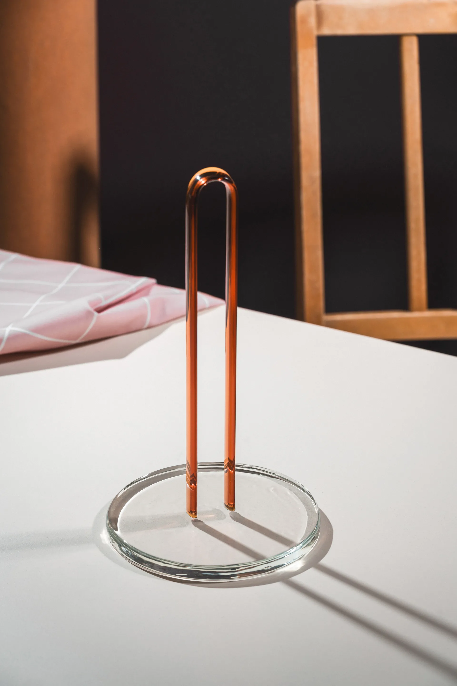 Loop køkkenrulleholder 26 cm, Klar-amber Muurla