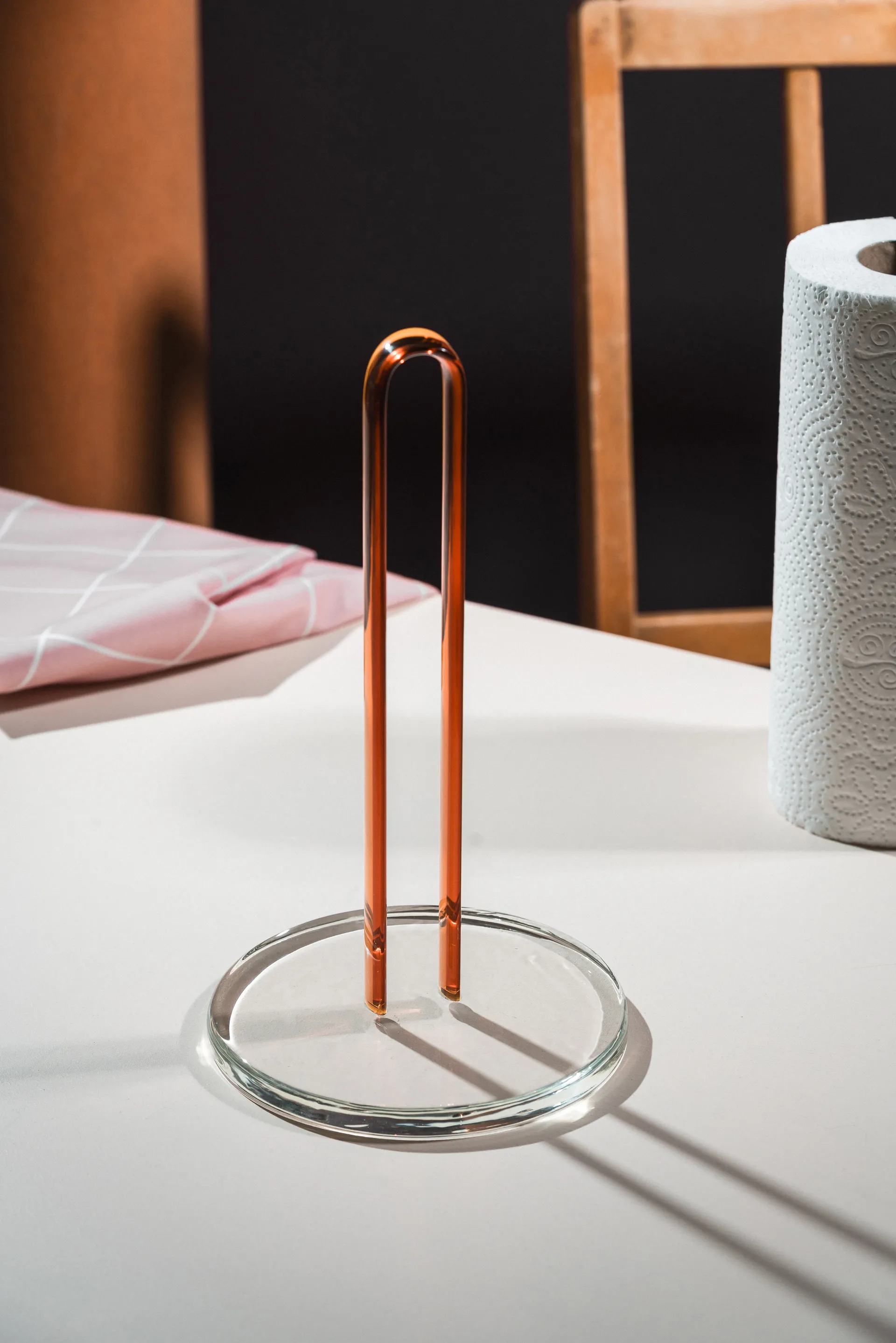 Loop køkkenrulleholder 26 cm, Klar-amber Muurla
