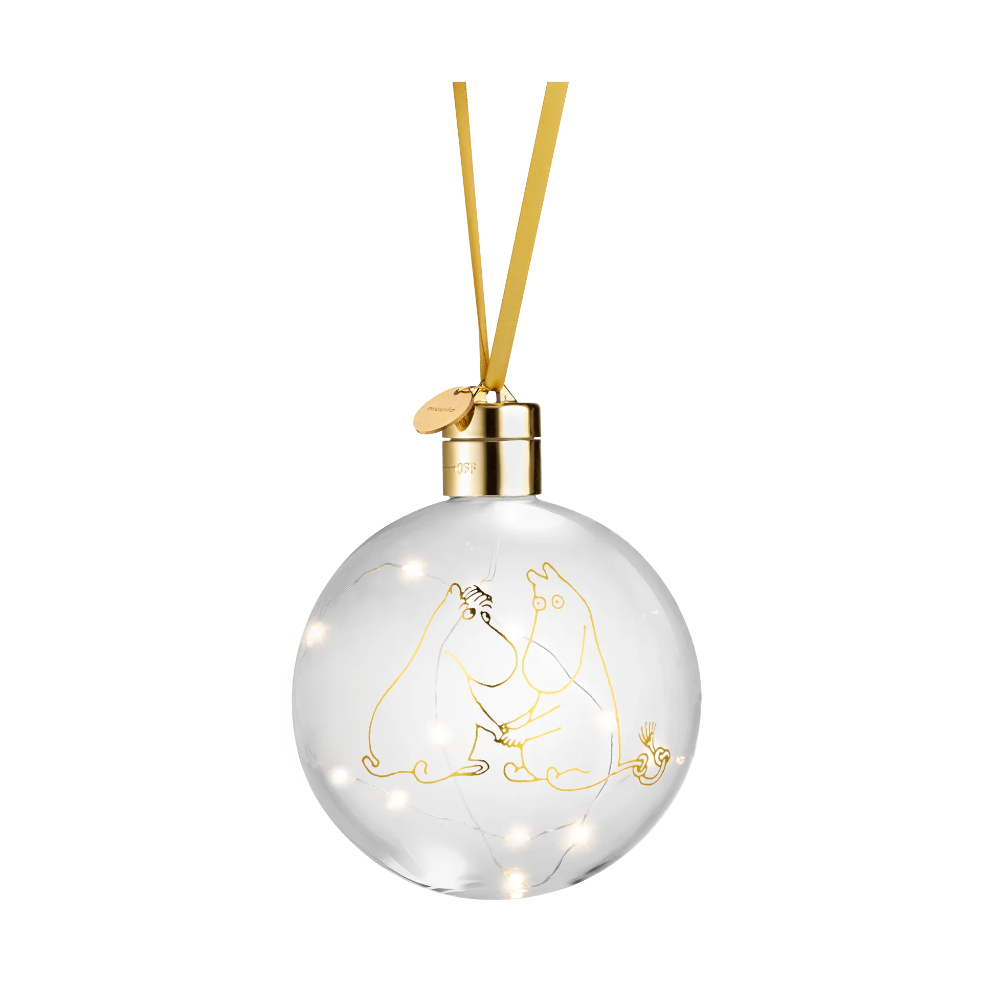 Moomin  80 juletræskugle med LED-lys Ø11 cm, Klar Muurla