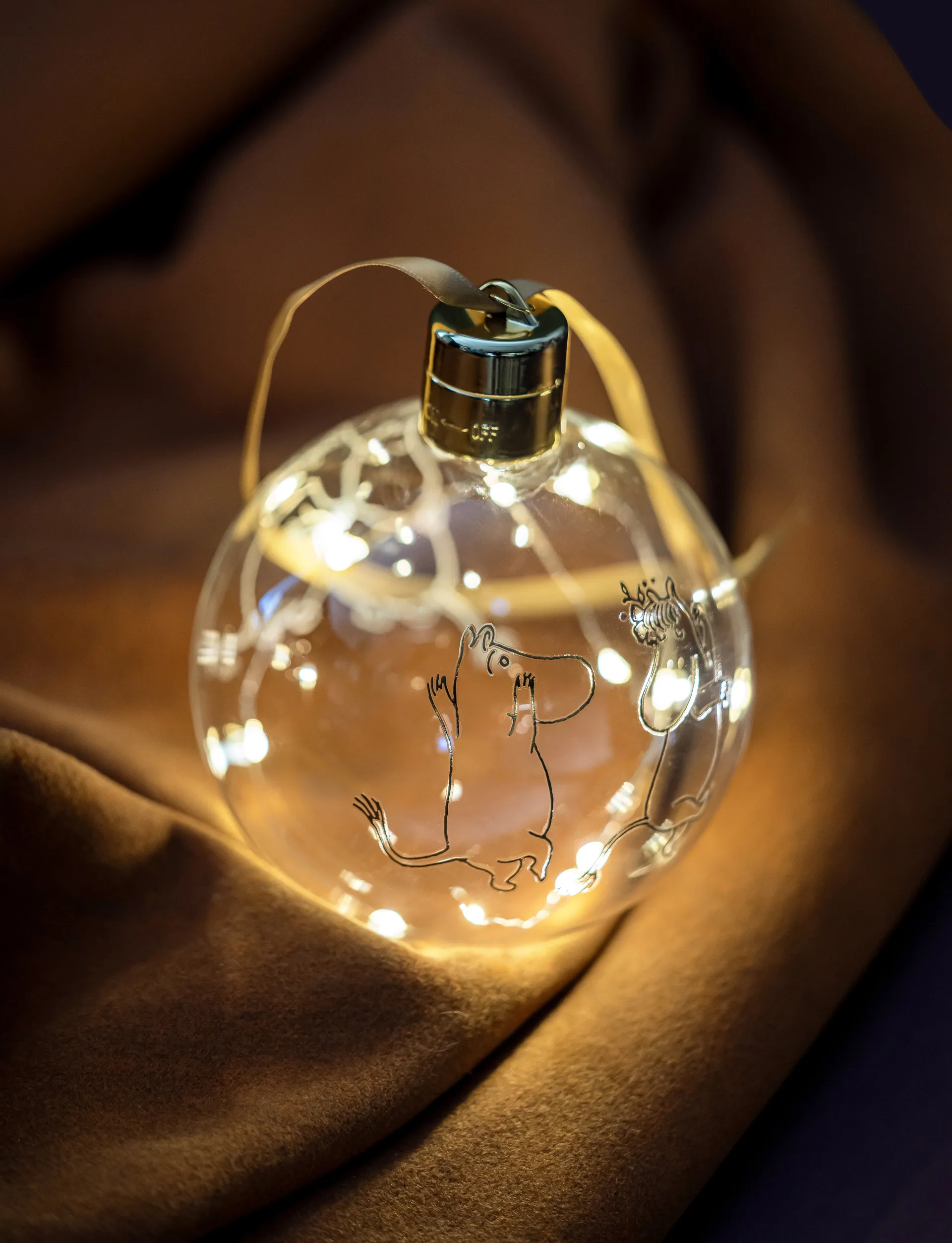 Moomin  80 juletræskugle med LED-lys Ø11 cm, Klar Muurla