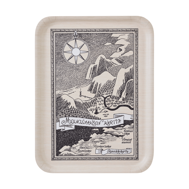 Moomin bakke 32x42 cm - Finnish Moominvalley map - Muurla