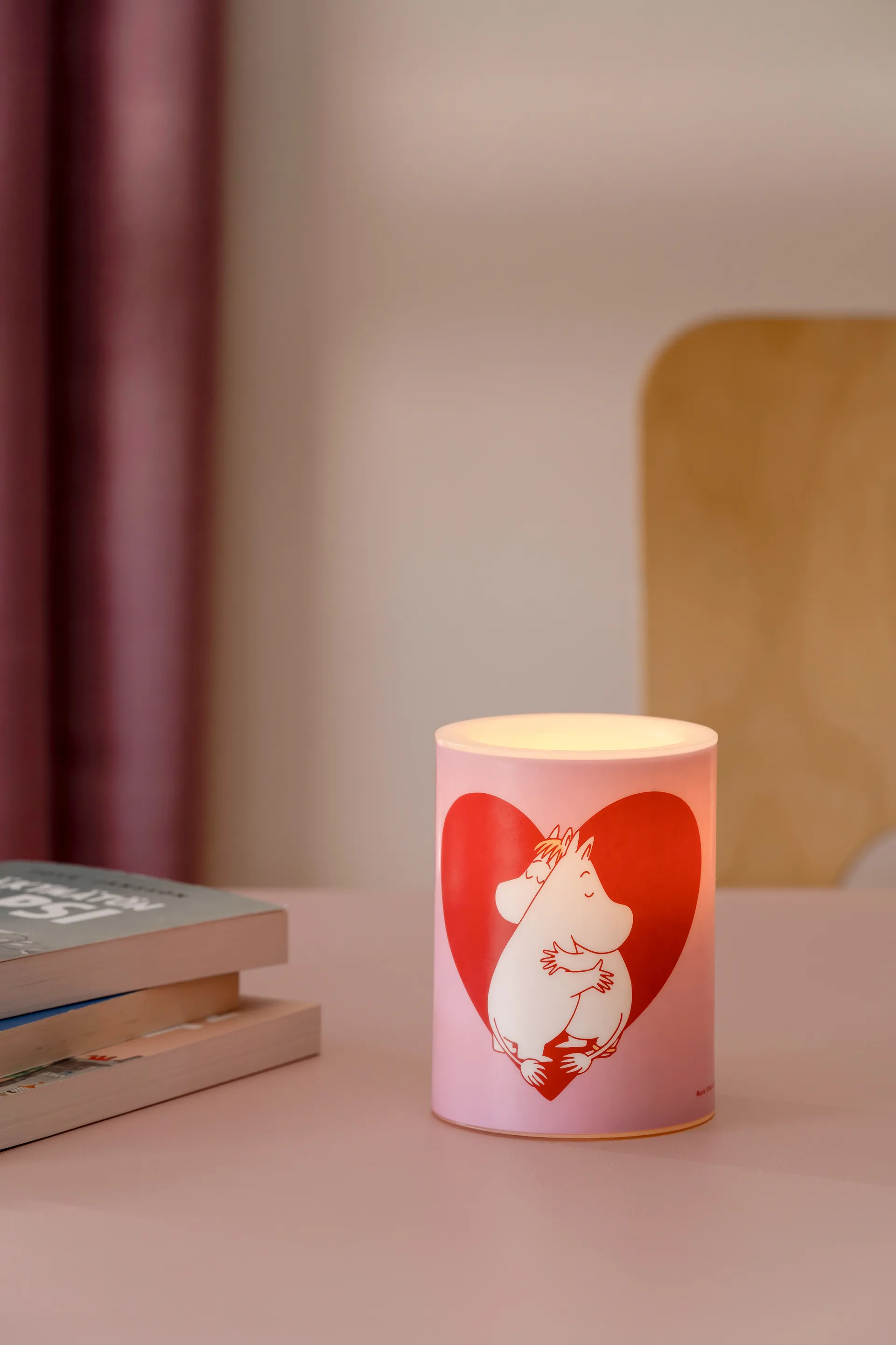 Moomin bloklys LED 10 cm, Heart Muurla