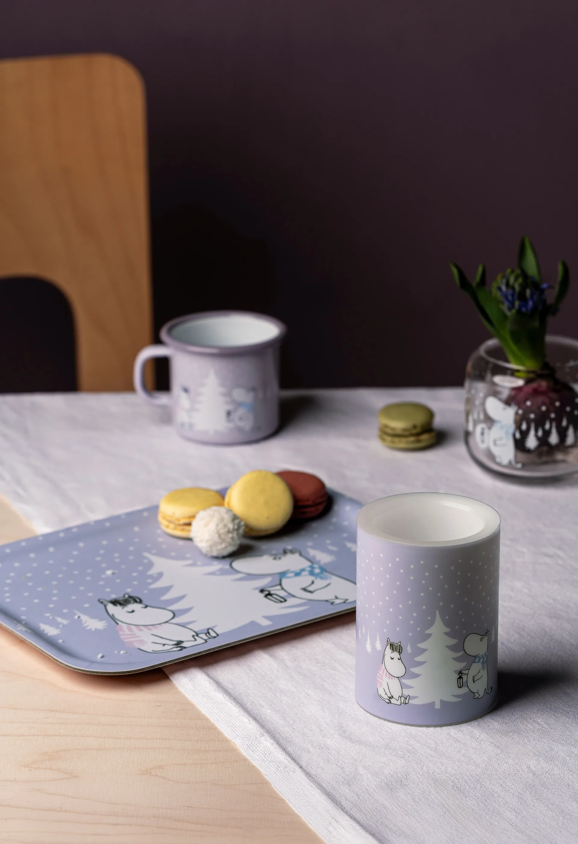 Moomin bloklys LED 10 cm, Snowfall Muurla