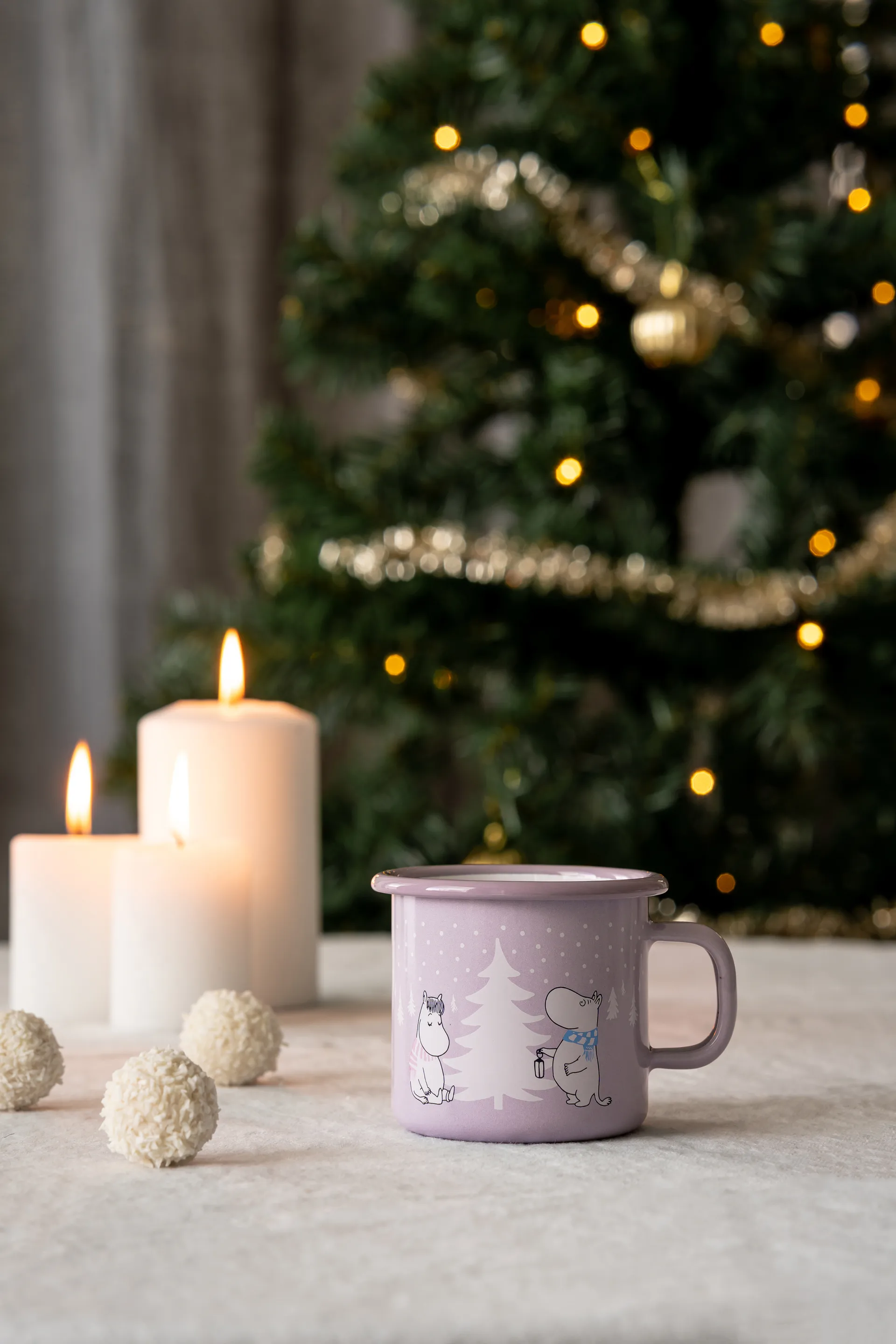 Moomin  emaljekrus 25 cl, Snowfall Muurla