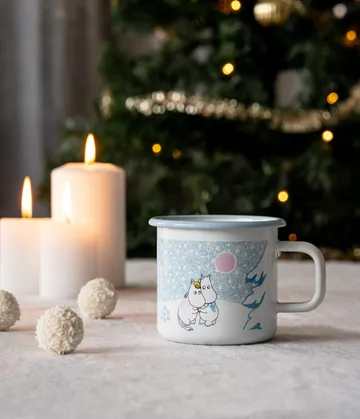 Moomin  emaljekrus 37 cl - Let it snow - Muurla