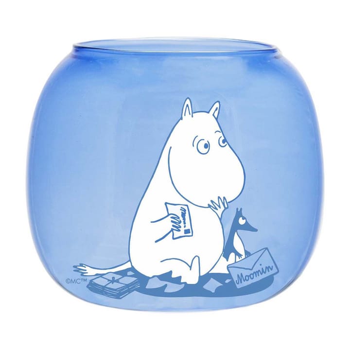 Moomin fyrfadsstage/skål Ø9 cm - Blue - Muurla