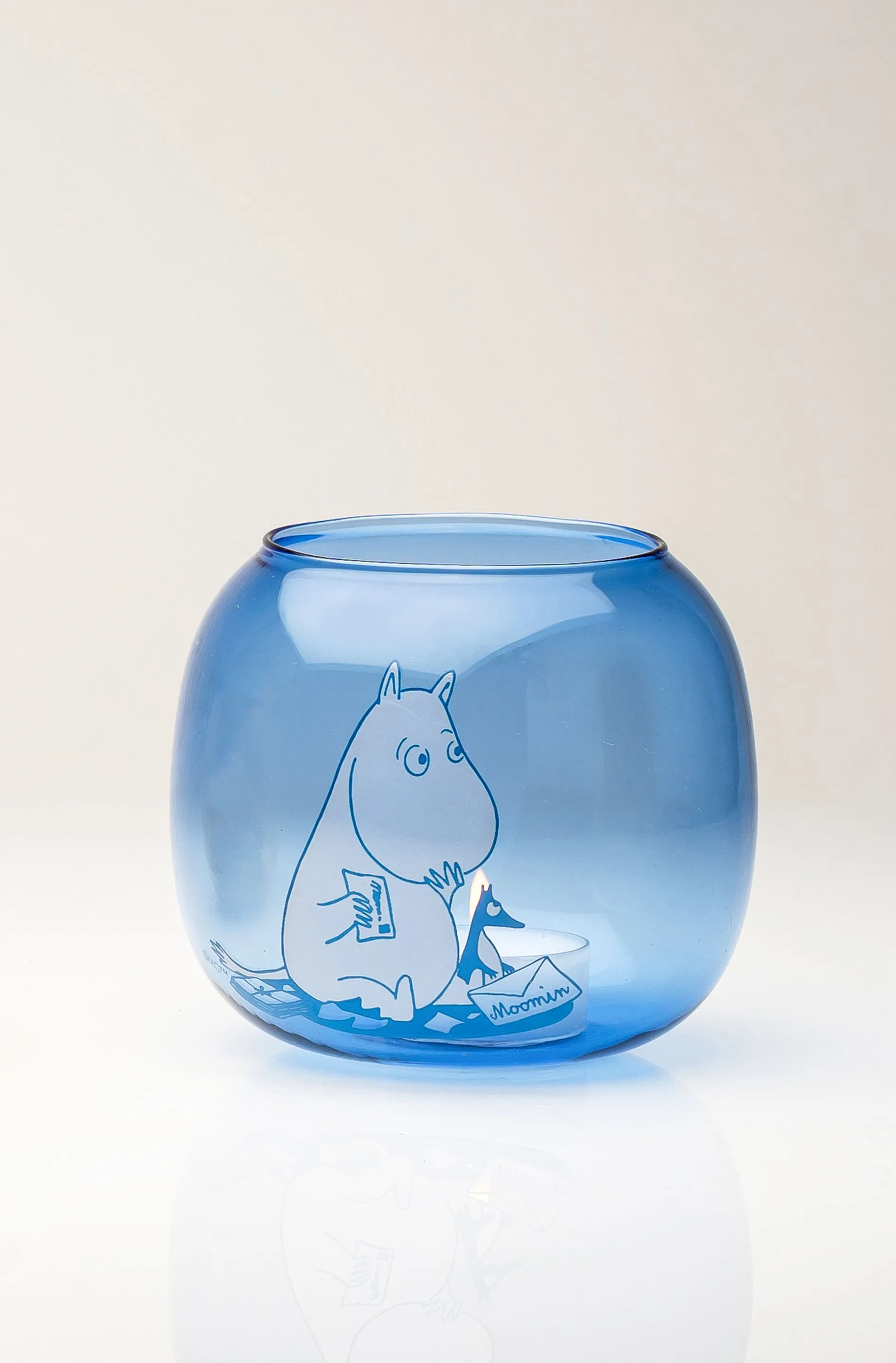 Moomin fyrfadsstage/skål Ø9 cm, Blue Muurla