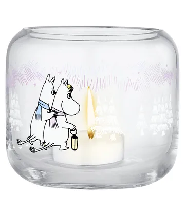 Moomin  lysestage Ø9x8 cm - Frosty Day - Muurla