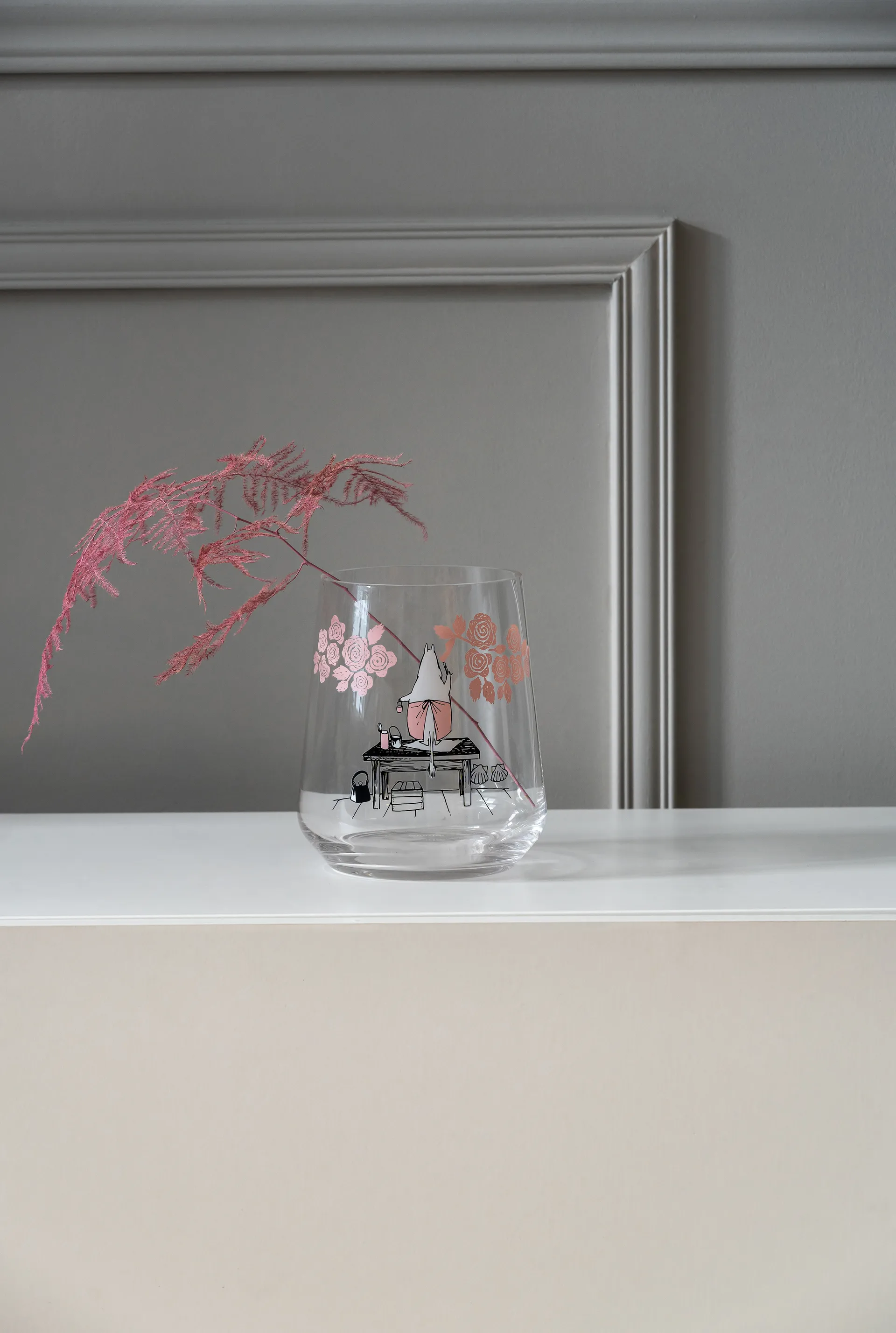 Moomin originals lysestage/vase 17,5 cm, Roses Muurla