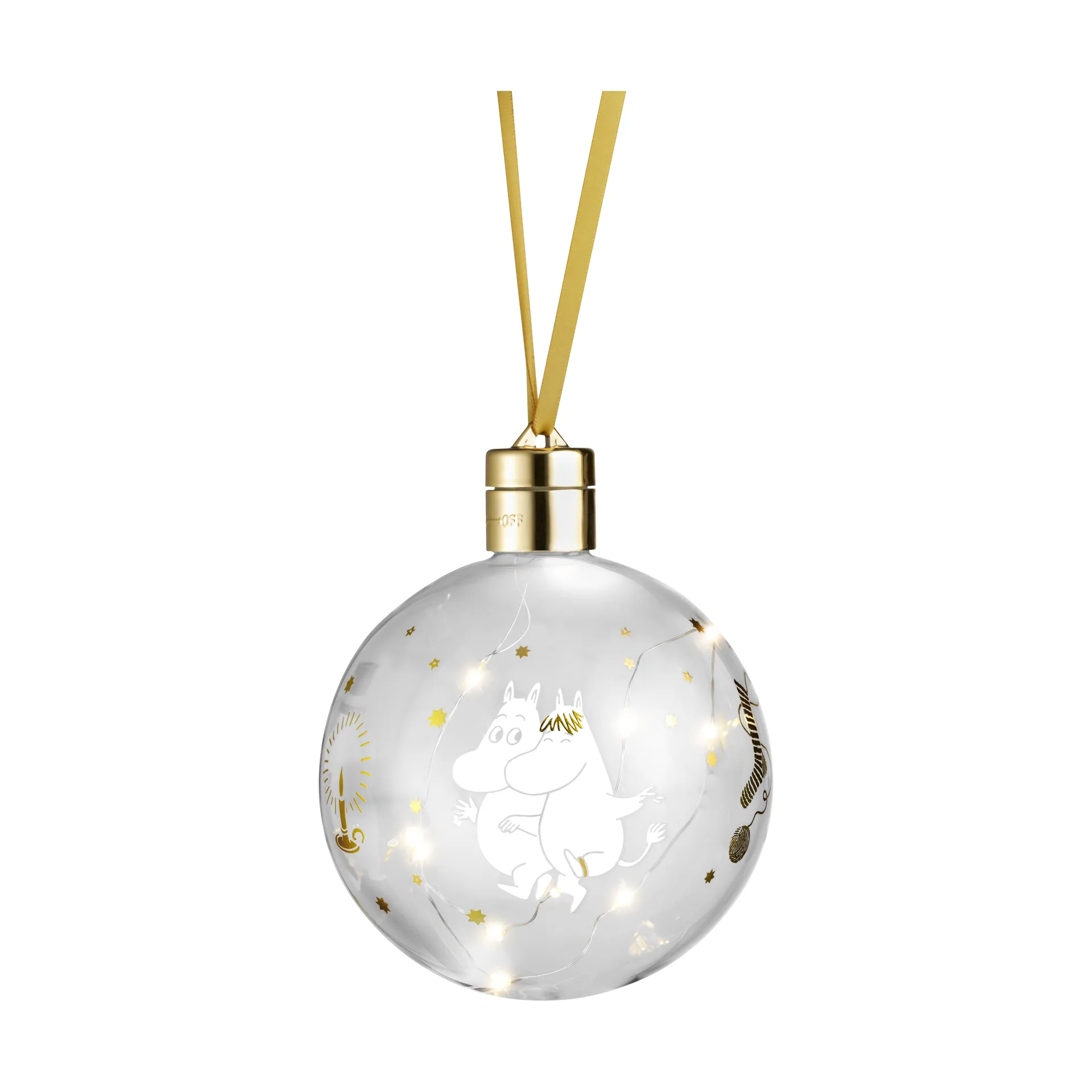 Mumi dekorationskugle med LED-lys, Sparkling stars Muurla