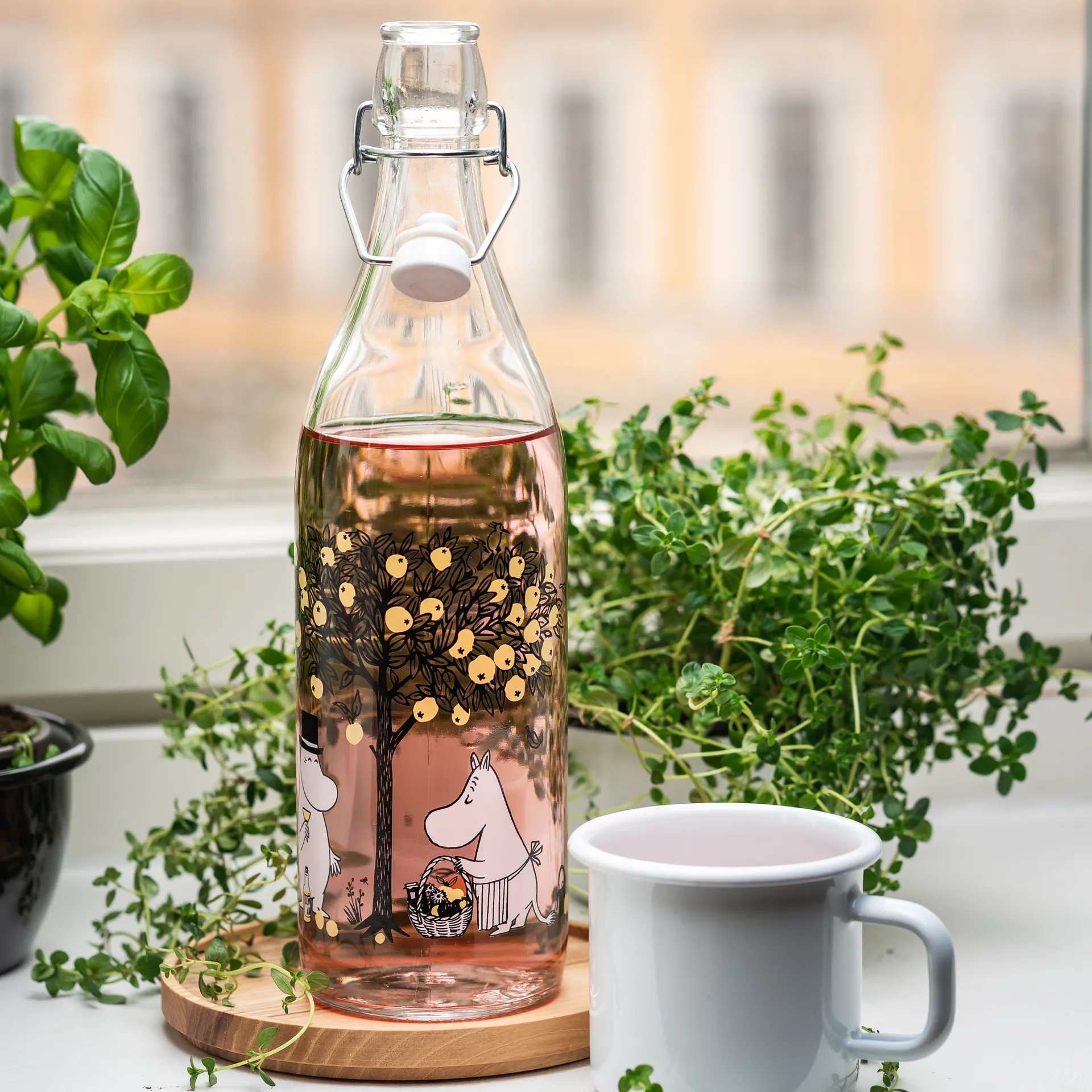 Mumi glasflaske 1 L, Apples Muurla