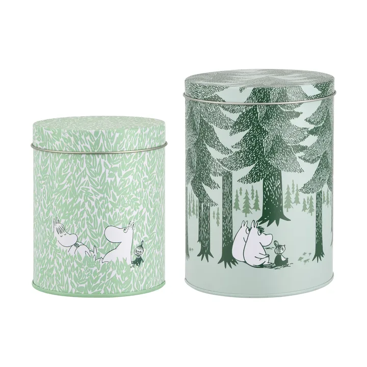 Mumin Forest dåsesæt - 2 stk., grøn - Muurla