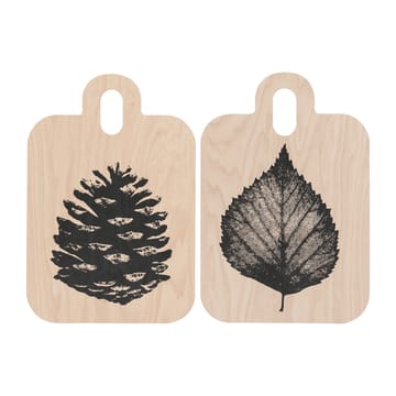 Nordic Chop & Serve bakke 21x31 cm - The Pine Cone/The Birch Leaf - Muurla