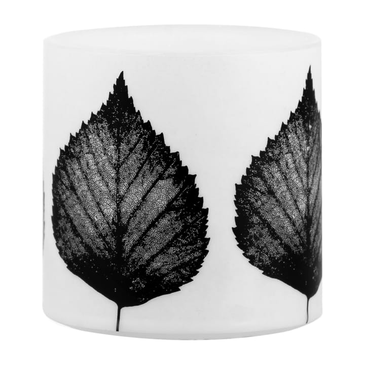 Nordic The Birch Leaf bloklys 8 cm - Hvid/Sort - Muurla