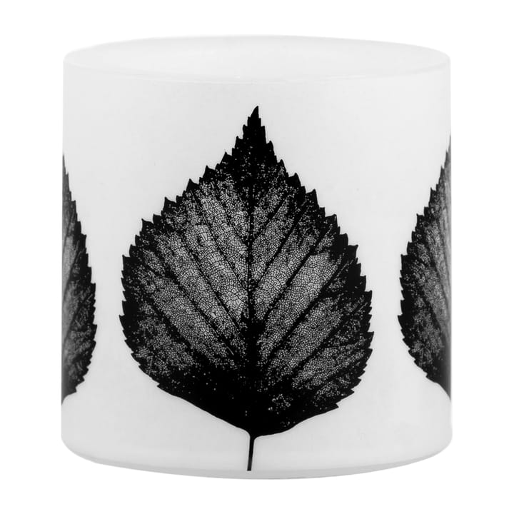 Nordic The Birch Leaf bloklys 8 cm - Hvid/Sort - Muurla