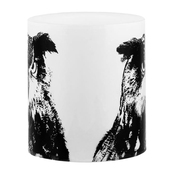 Nordic The Eagle Owl bloklys 12 cm - Hvid/Sort - Muurla