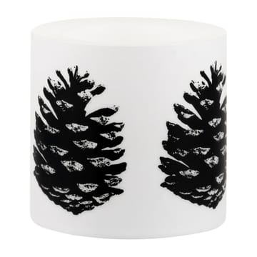 Nordic The Pine Cone bloklys 8 cm - Hvid/Sort - Muurla
