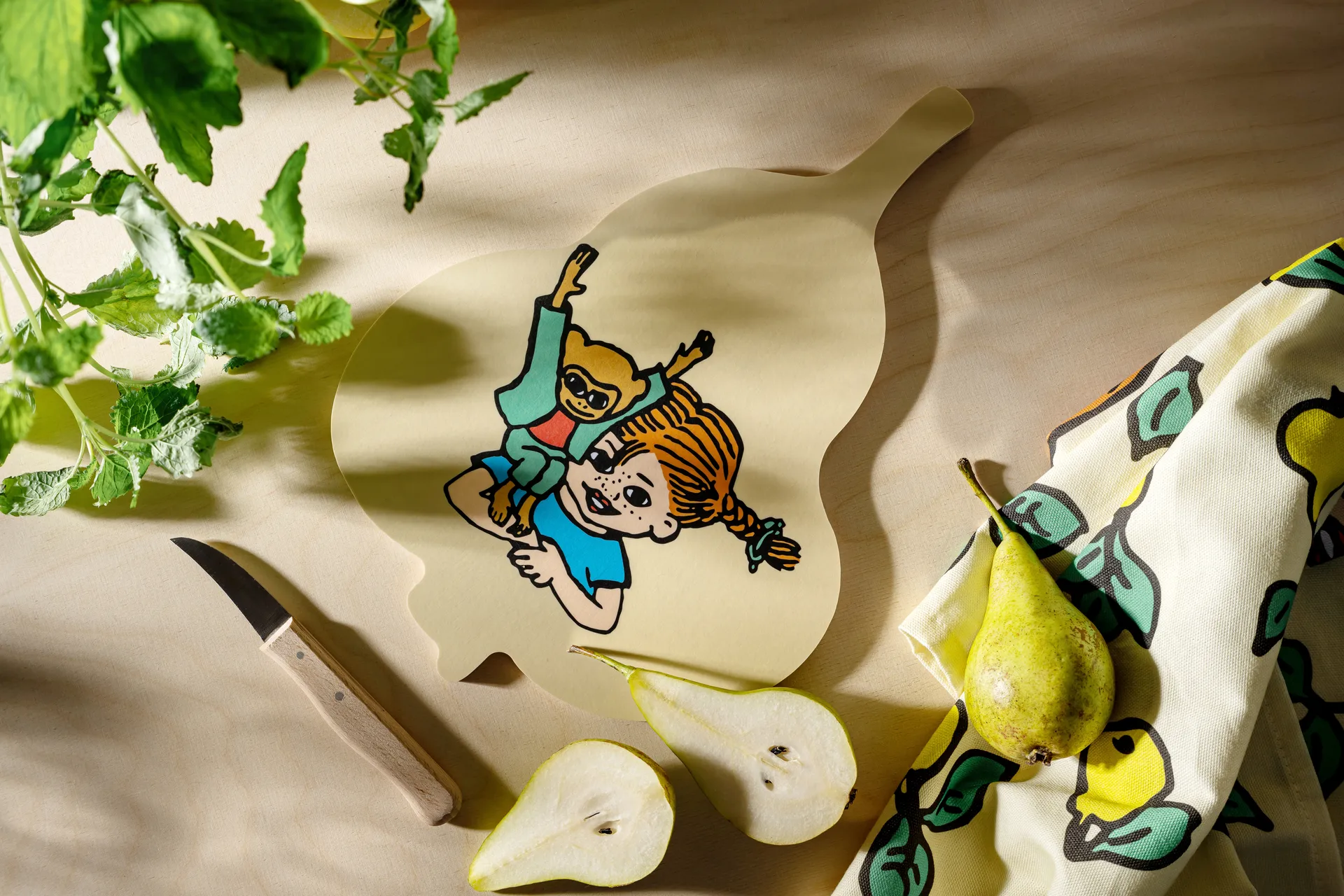 Pippi Chop & Serve skærebræt 21x30 cm, Fruits Muurla