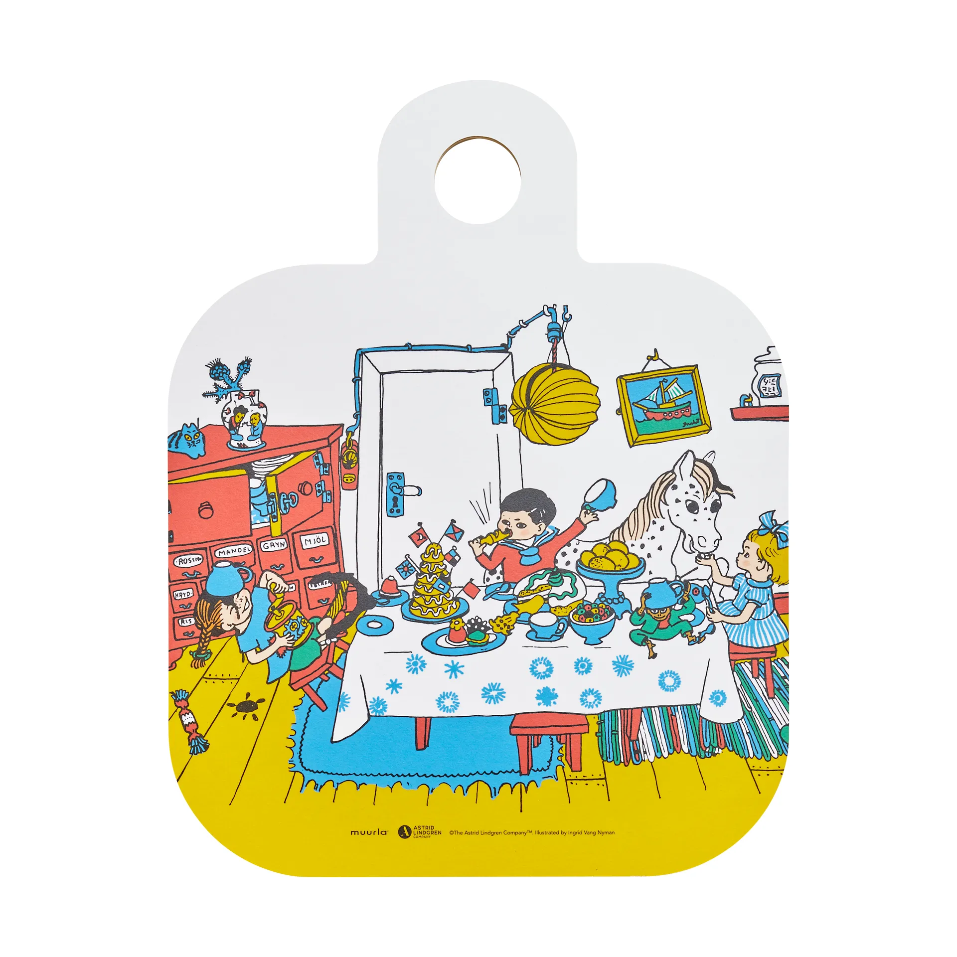 Pippi Chop & Serve skærebræt 25x32 cm, Villa villekulla Muurla