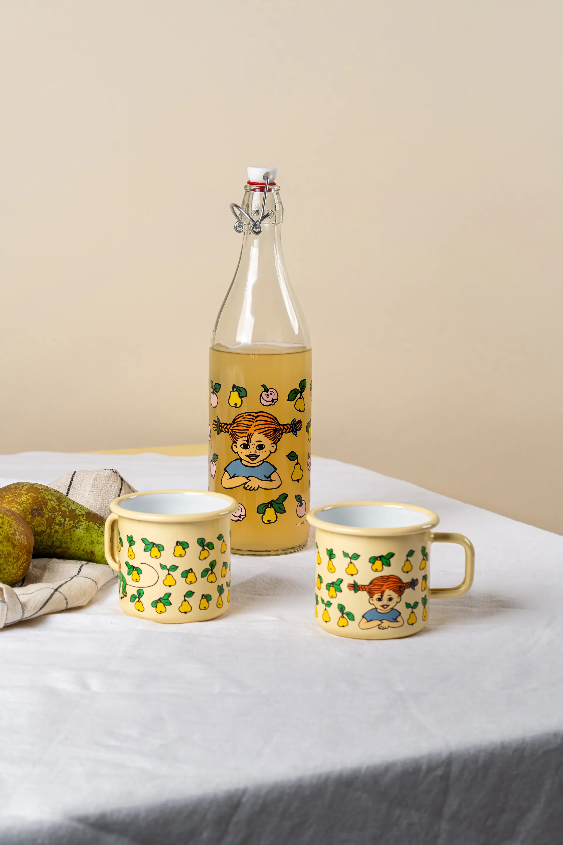 Pippi glasflaske 1 L, Fruits Muurla