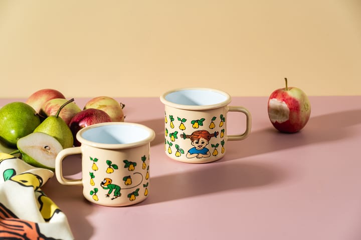 Pippi Longstocking emaljekrus 3,7 dl, Fruits Muurla