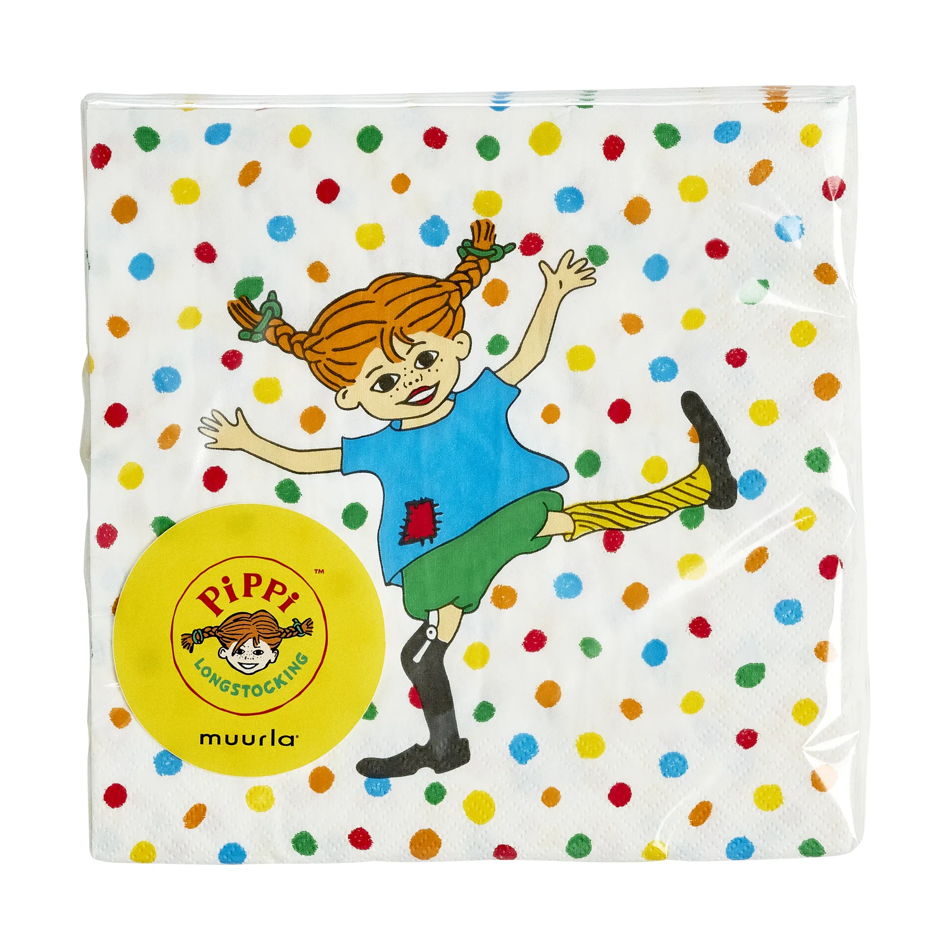 Pippi servietter 33x33 cm 20-pak, Hoppsansa Muurla