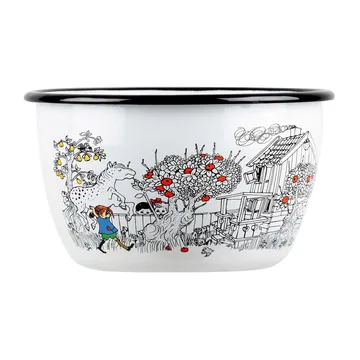 Pippi The Way Home emaljeskål 2 L - White - Muurla