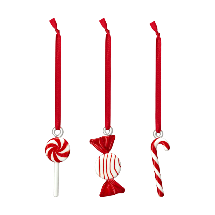 Sweets juledekoration 3-pak - Rød
 - Muurla