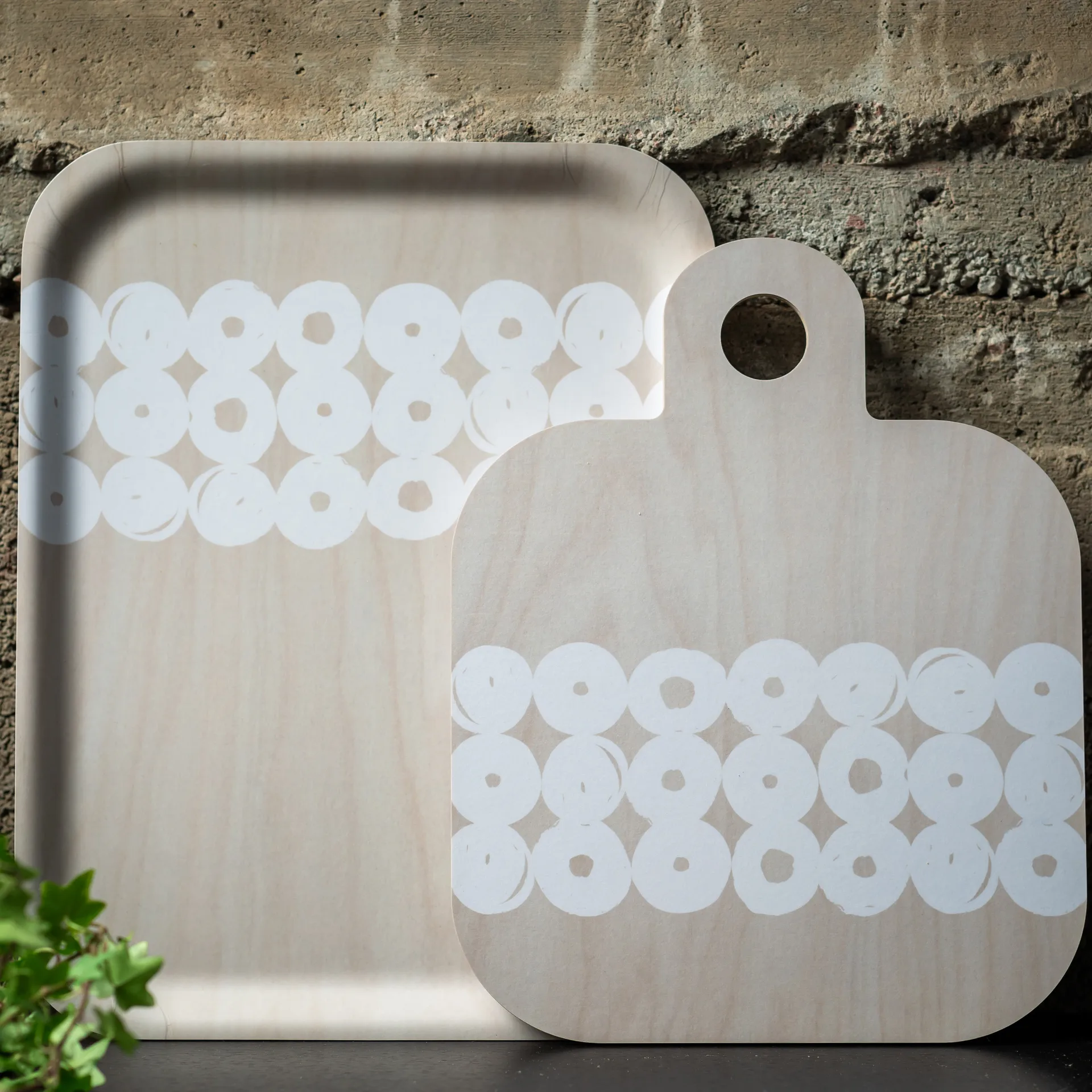 Twirl skærebræt 25x32 cm, birk-hvid Muurla