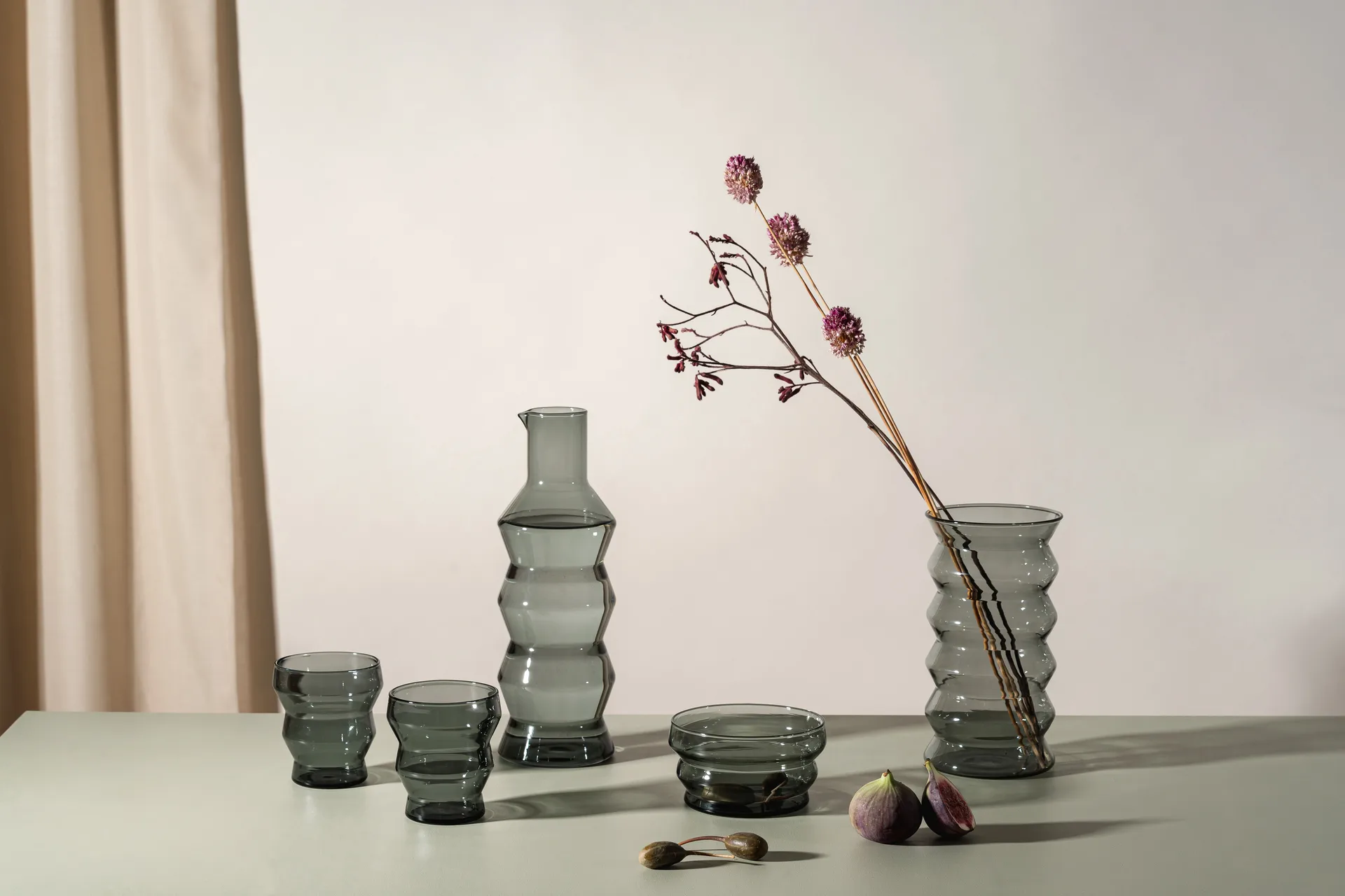 Waves karaffel 1,3 L, Grå Muurla