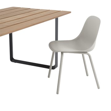 70/70 Outdoor spisebord 225x90 cm sort stålstativ - undefined - Muuto