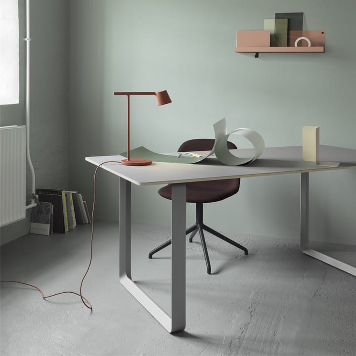 70/70 spisebord 170x85 cm - Grey linoleum/Plywood/Grey - Muuto