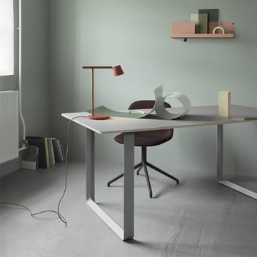70/70 spisebord 170x85 cm - Grey linoleum/Plywood/Sand - Muuto