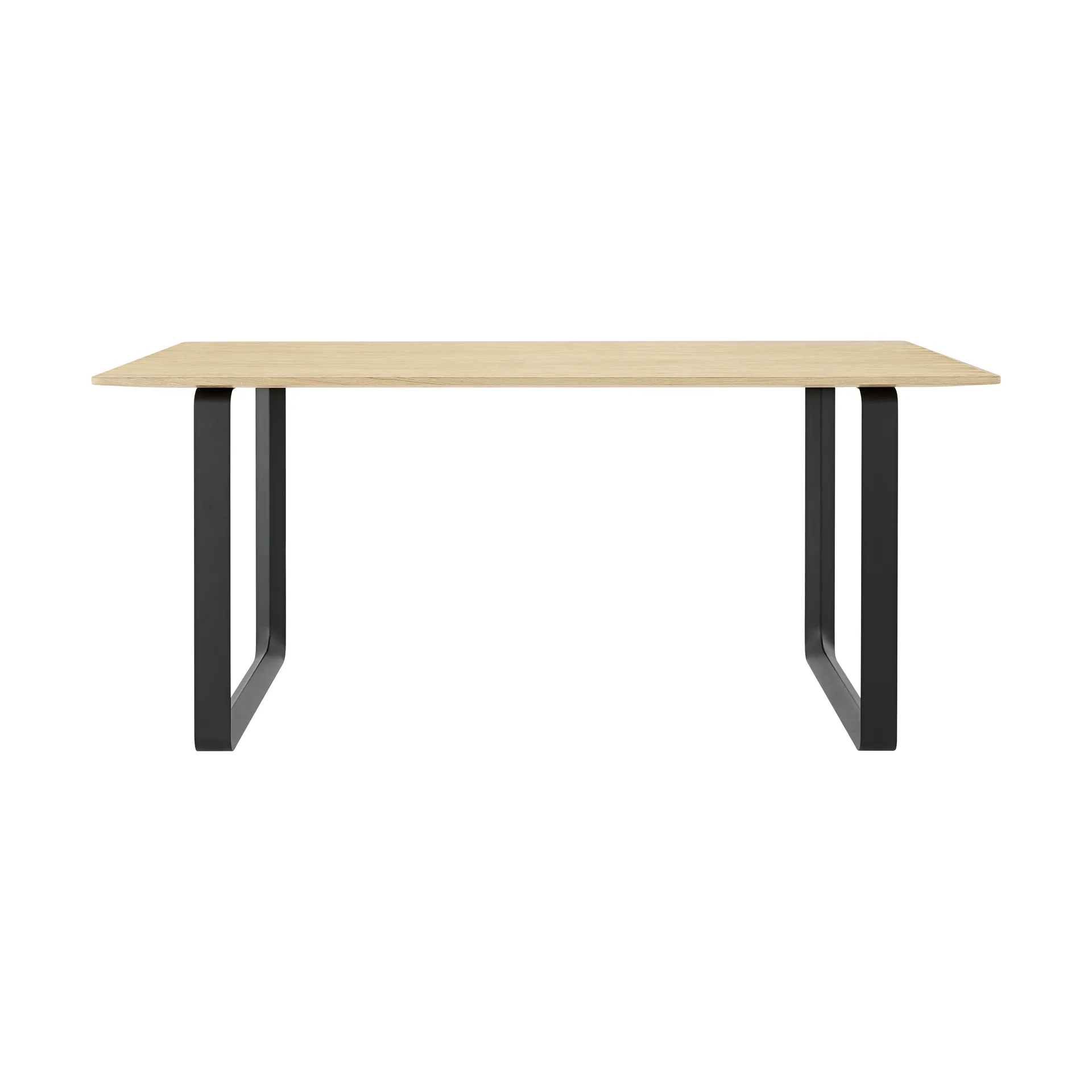 70/70 spisebord 170x85 cm, Solid Smoked Oak/Black Muuto