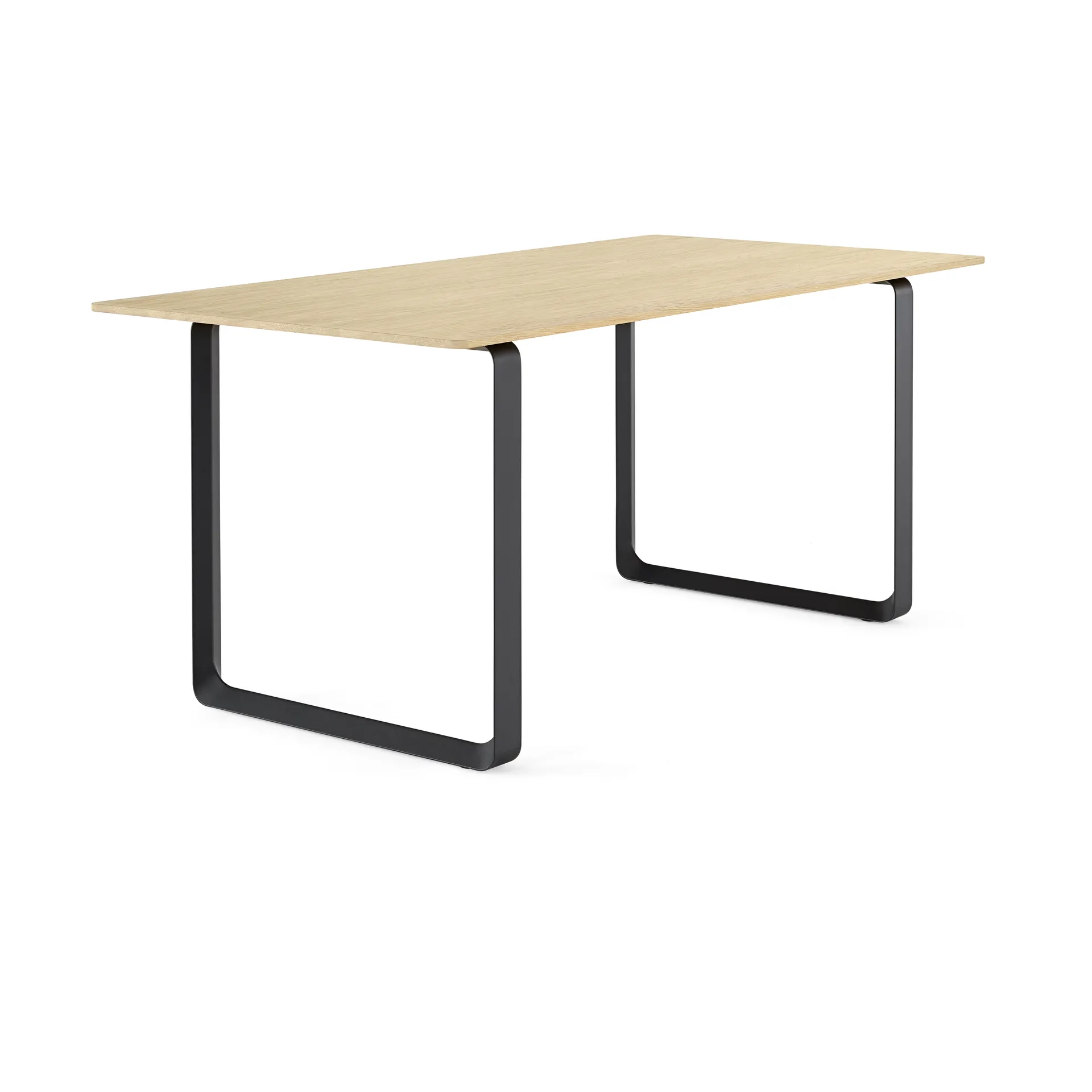 70/70 spisebord 170x85 cm, Solid Smoked Oak/Black Muuto