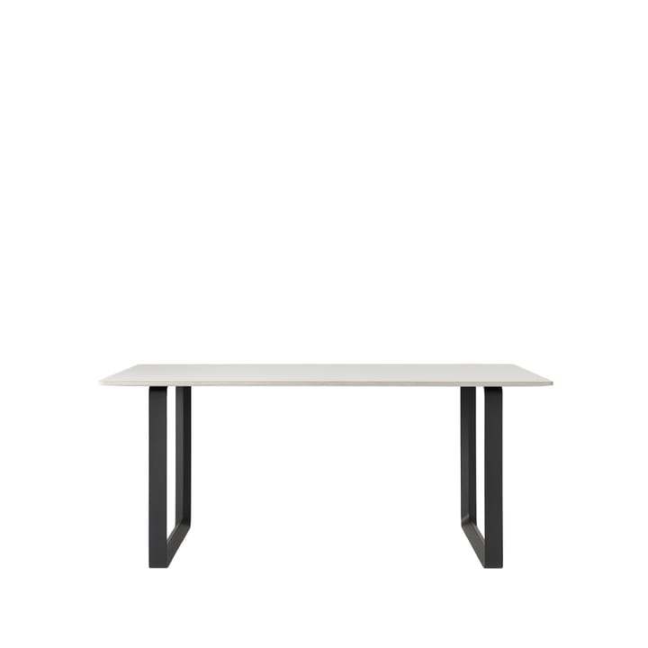 70/70 spisebord 170x85 cm - White laminate/Plywood/Black - Muuto